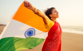 indian flag women